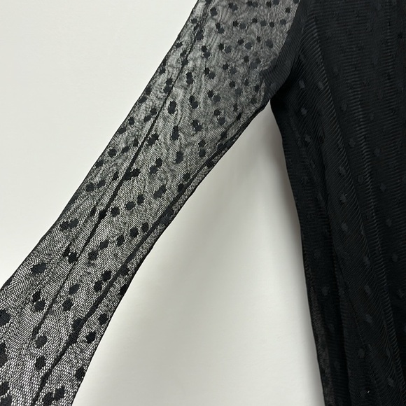 ZARA trafaluc collection ruffled dress in lace fabric with transparent sleeves - Picture 2 of 13